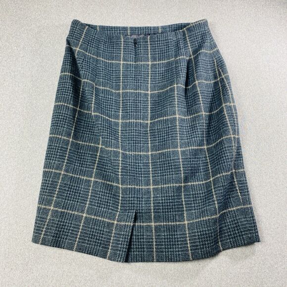 Jones New York Plaid Wool Skirt Size 12 Lined - Picture 2 of 3
